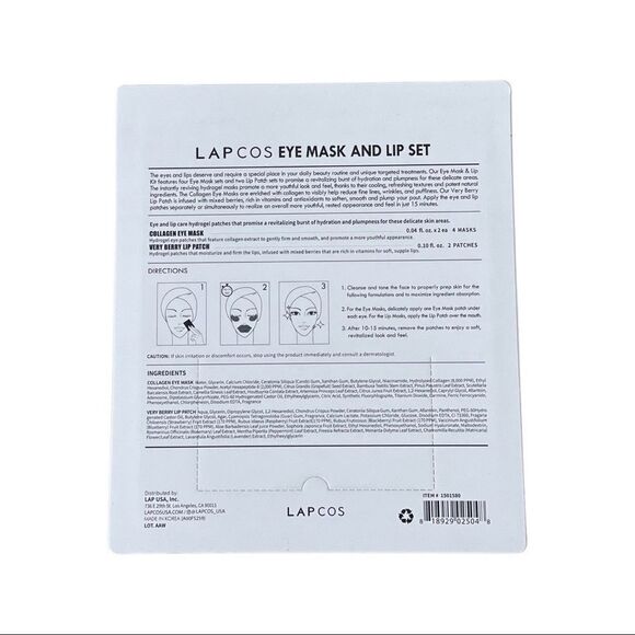 Lapcost Eye Mask And Lips Set • New in Box - Picture 2 of 9